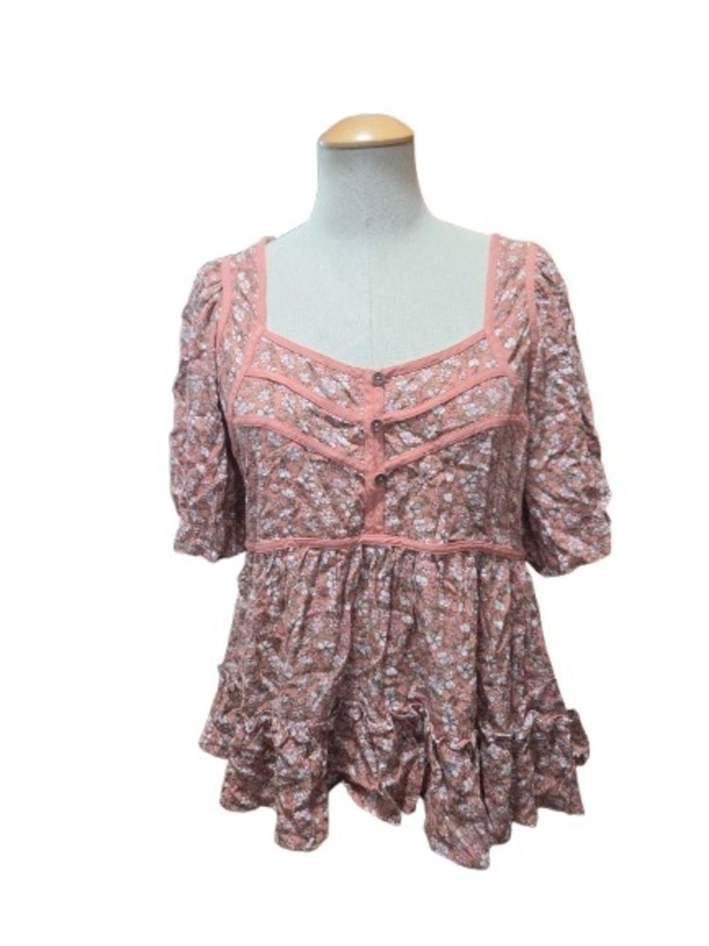 Floral Peasant Top